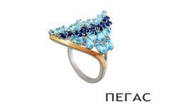 Серебряное кольцо Пегас