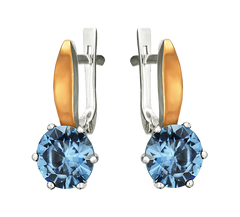 Серебряные серьги Иволга